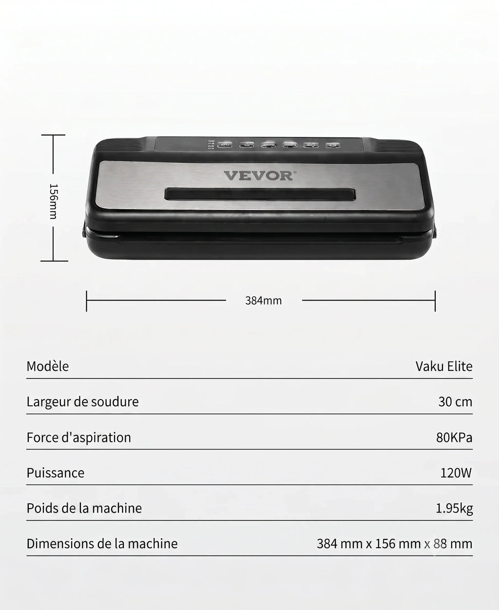 Machine sous vide haute puissance & scelleuse thermique usage intensif | VAKU Elite