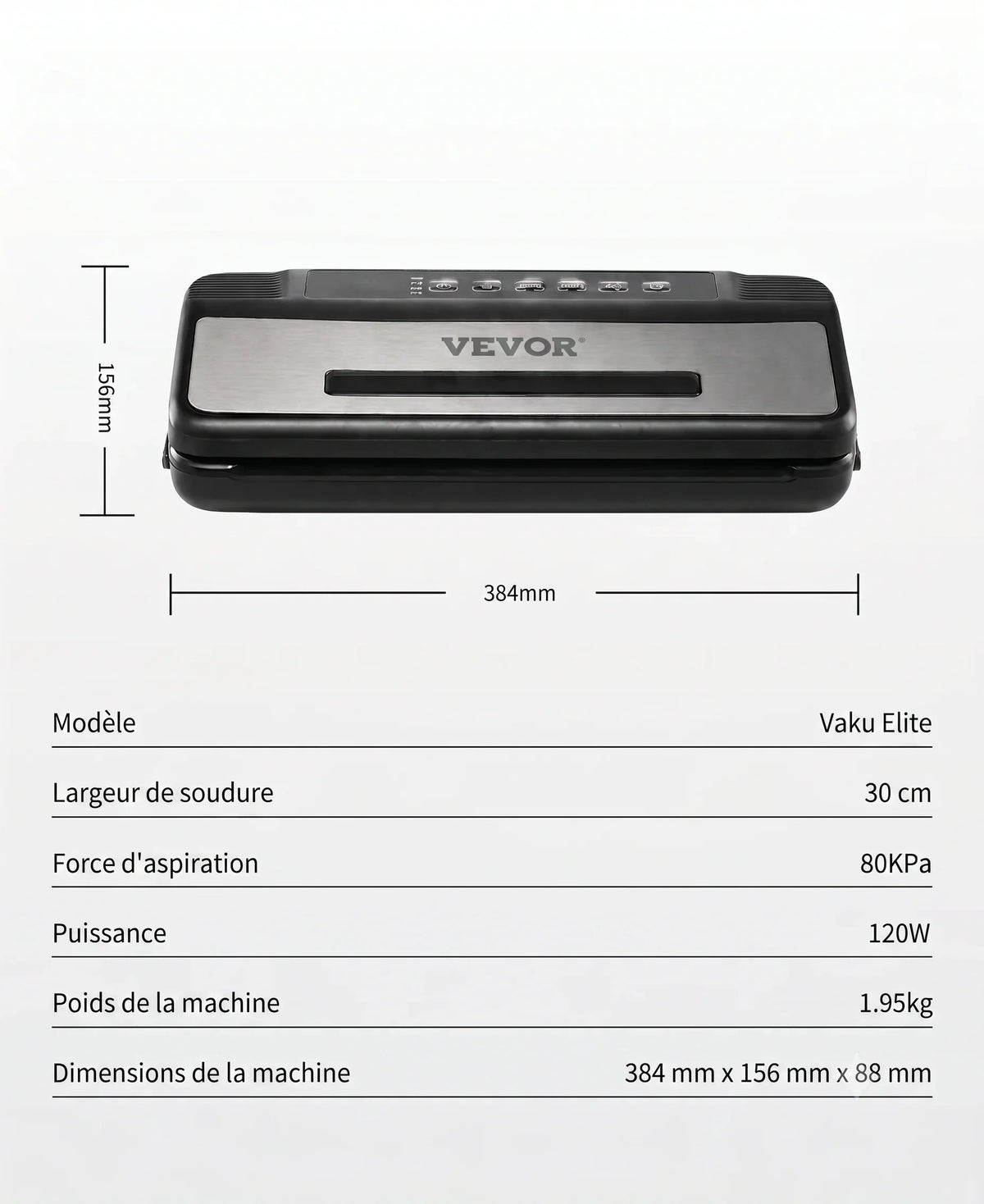 Machine sous vide haute puissance & scelleuse thermique usage intensif | VAKU Elite