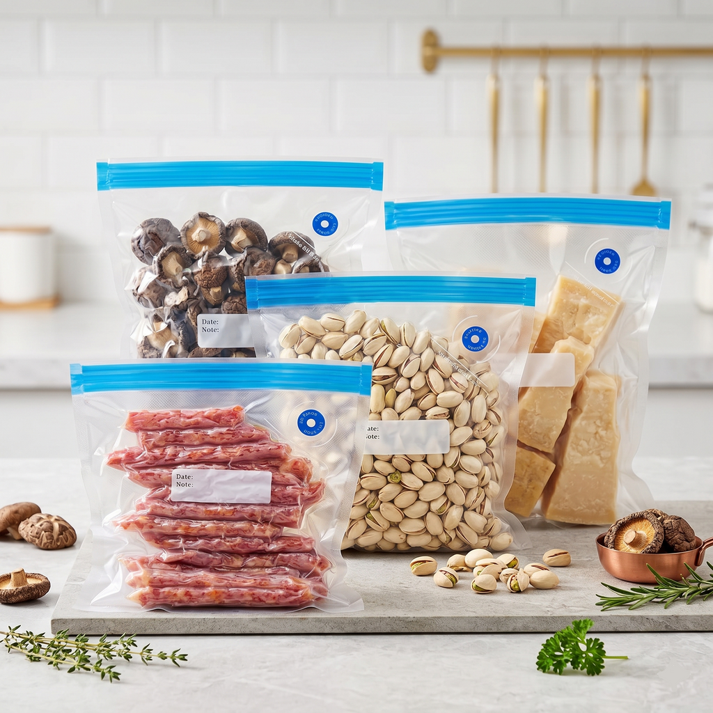 Sacs de Mise sous Vide Alimentaires Réutilisables (Lot de 10)